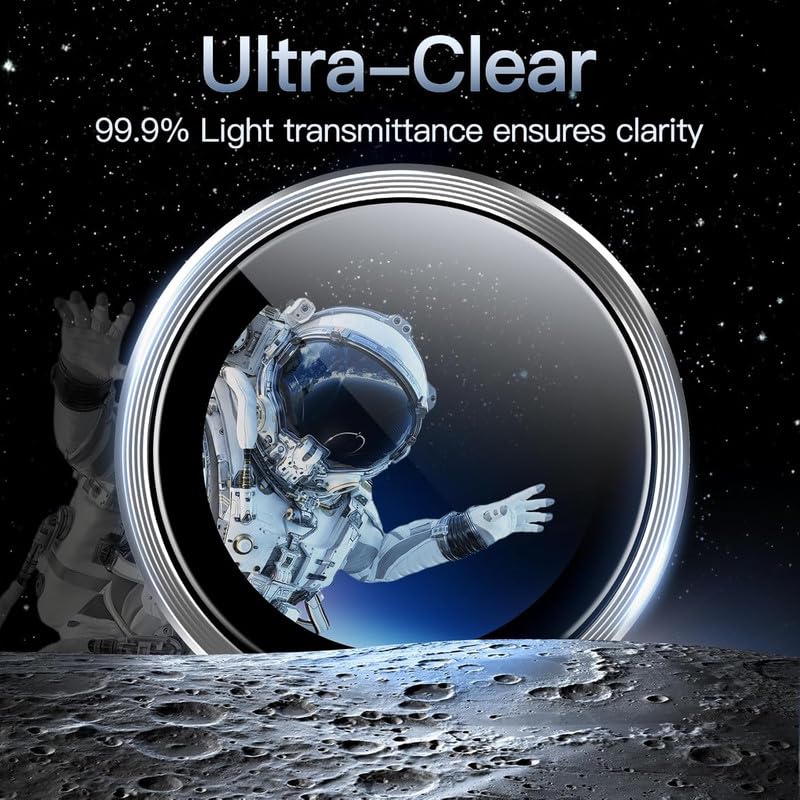 Image of Skinomi Camera Lens Protector for iPhone 15 plus [Anti-Scratch] Premium Tempered Glass Film Aluminum Alloy Lens Ring Cover, Silver (Set of 3)