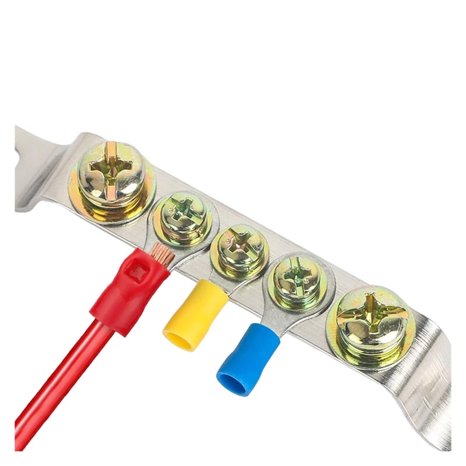 Zacisk elektryczny do zaciskania, Zestaw asortymentowy końcówek do zaciskania, opakowanie 100 sztuk wielokolorowych RV1.25-5.5(B,RV5.5-5(100PCS))