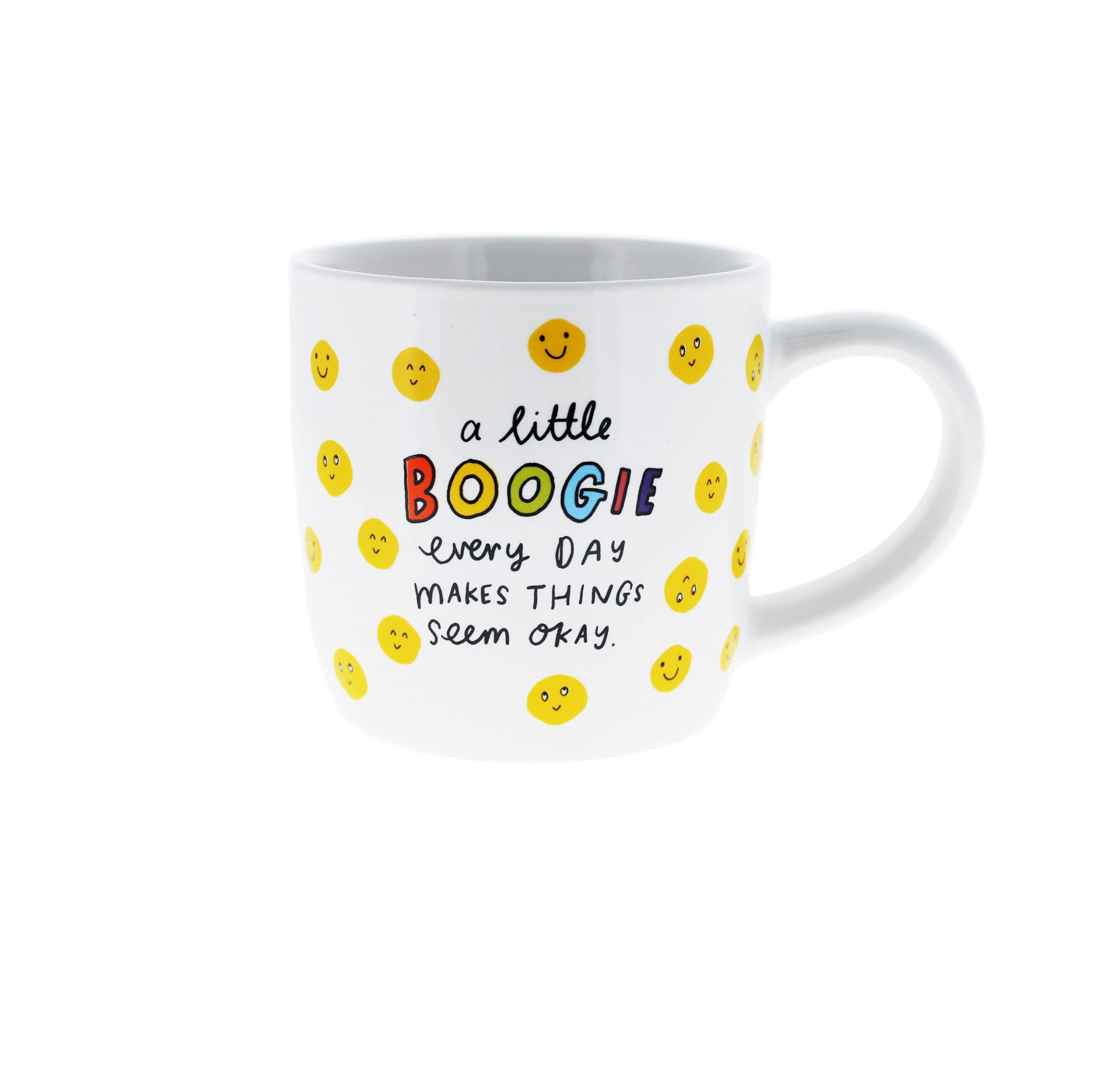 Happy News Ceramic Mug | Emily Coxhead | 300ml Mug | Boogie Design | 6 Designs to Collect | Fun Tea & Coffee Mugs