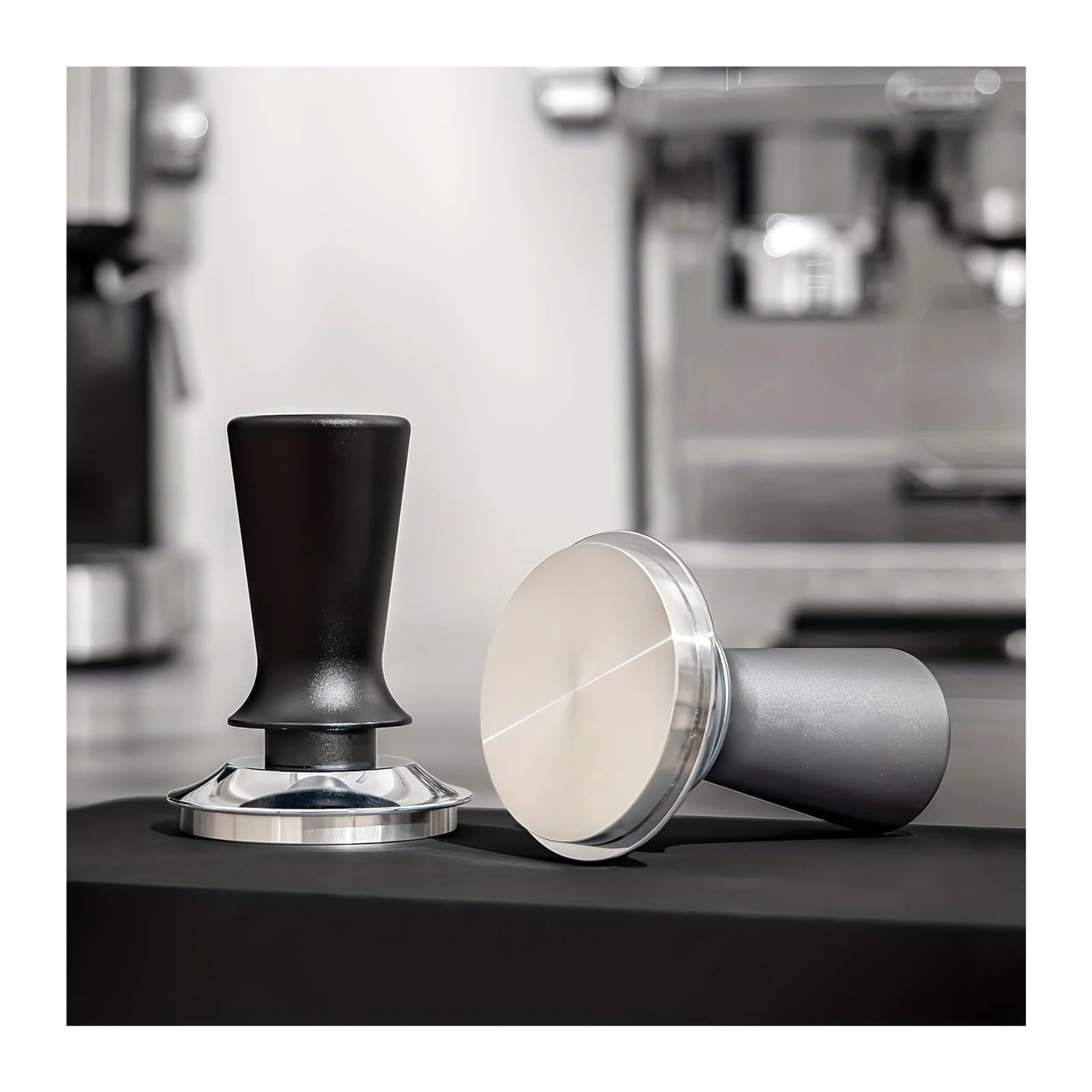 Pressino da 51/53/58 mm, macchina caffè, pressa for timbri, mano caricata a molla calibrata(Grey 51mm)
