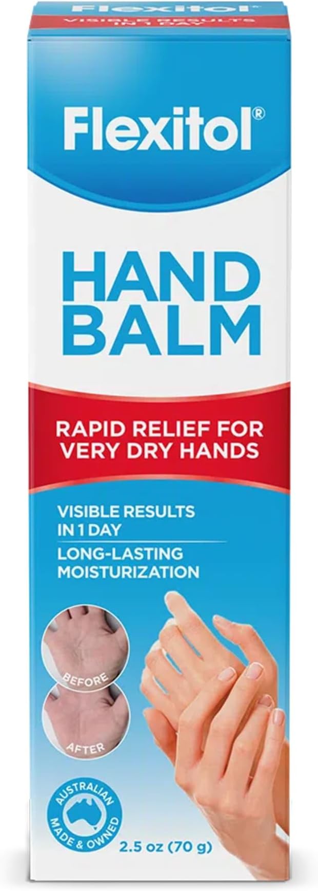 Flexitol Hand Balm, 2.5oz Tube: Rich Moisturizing Hand_Cream for Fast Relief of Very Dry or Chap