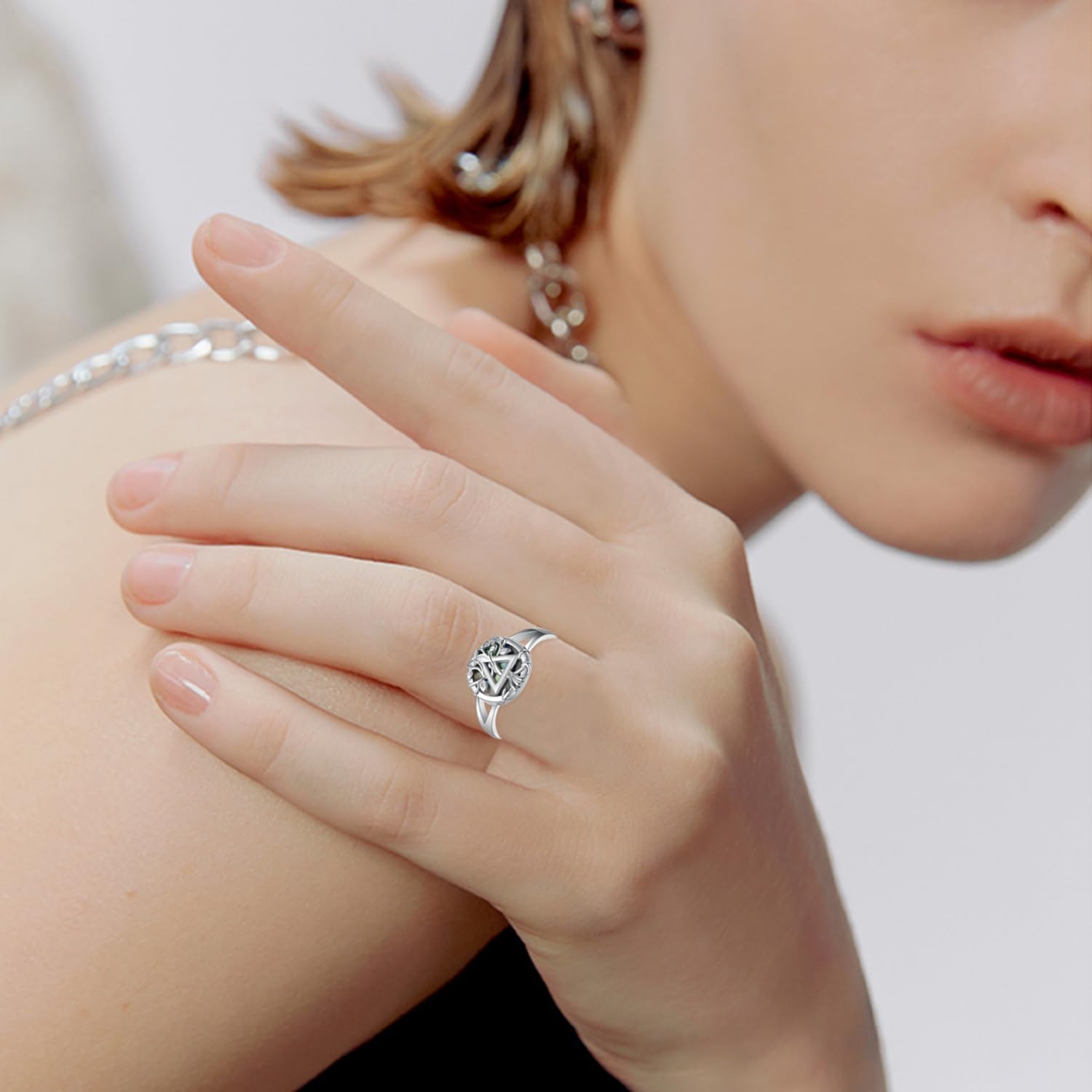 Sobriety Gifts for Women 925 Sterling Silver AA Ring Tree of Life Rings Alcoholics Anonymous Jewelry Sober Gifts for Women Mom - Image 6