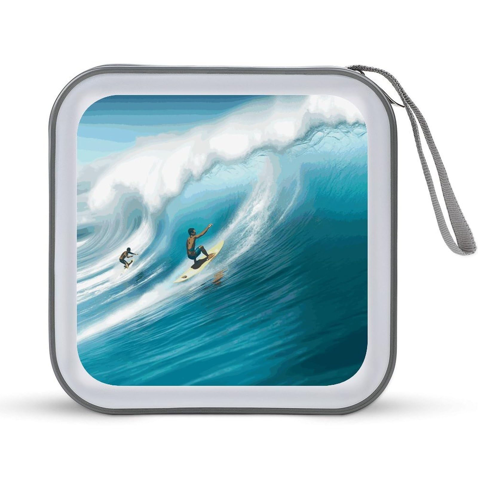 VstaDank Surfing CD Case with Hand Strap Lightweight DVD Wallet Holder 40 Capacity CD/DVD Case Wallet Protective CD Wallet CD/DVD Portable Storage Binder for Car Home Office