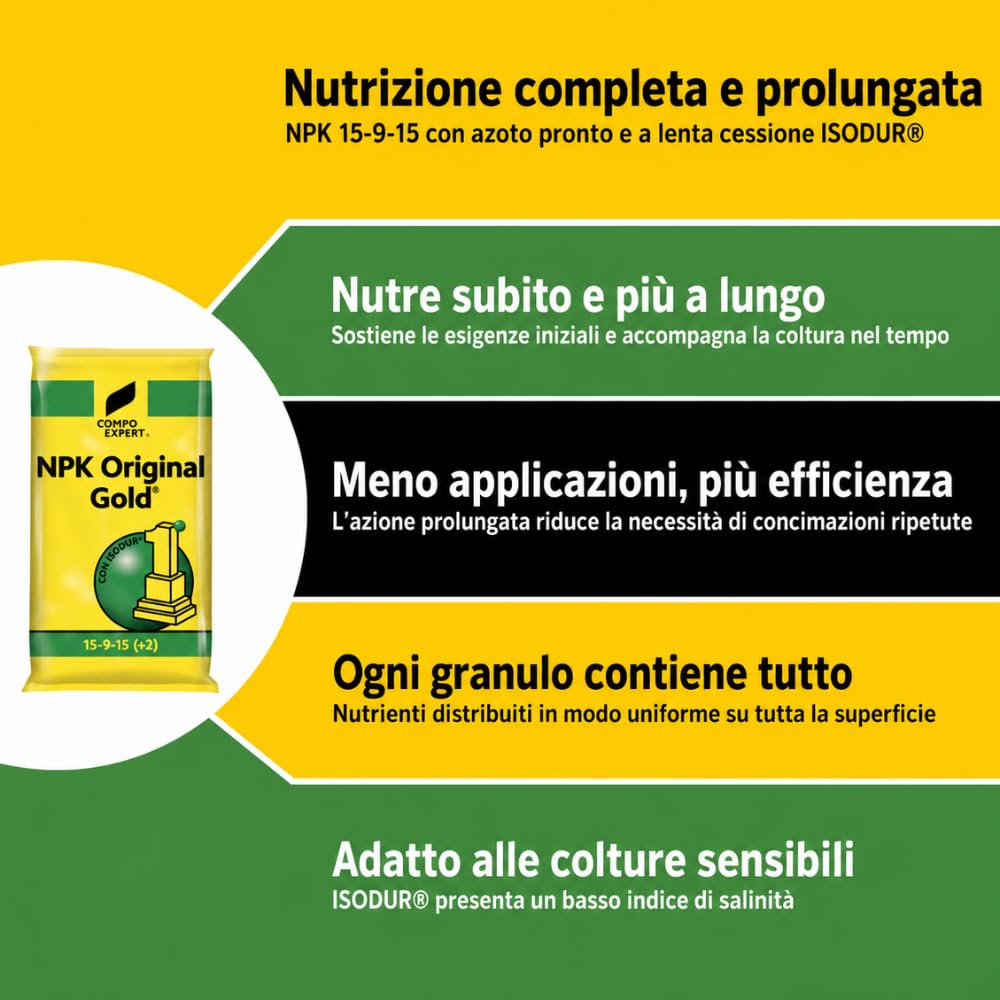 NPK Original Gold Concime 15-9-15 a Lenta Cessione 25 kg