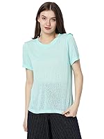 VERO MODA Women’s Rayon Blend Regular Fit T-Shirt