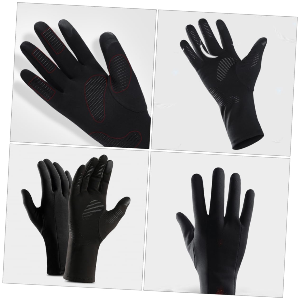 HANABASS Fahrradhandschuhe Mit Touchscreen SMS-Handschuhe Für Frauen Winter Voller Fingerhandschuh Trainingshandschuhe Handschuhe Zum Training Vollfingerhandschuhe Black Stoff