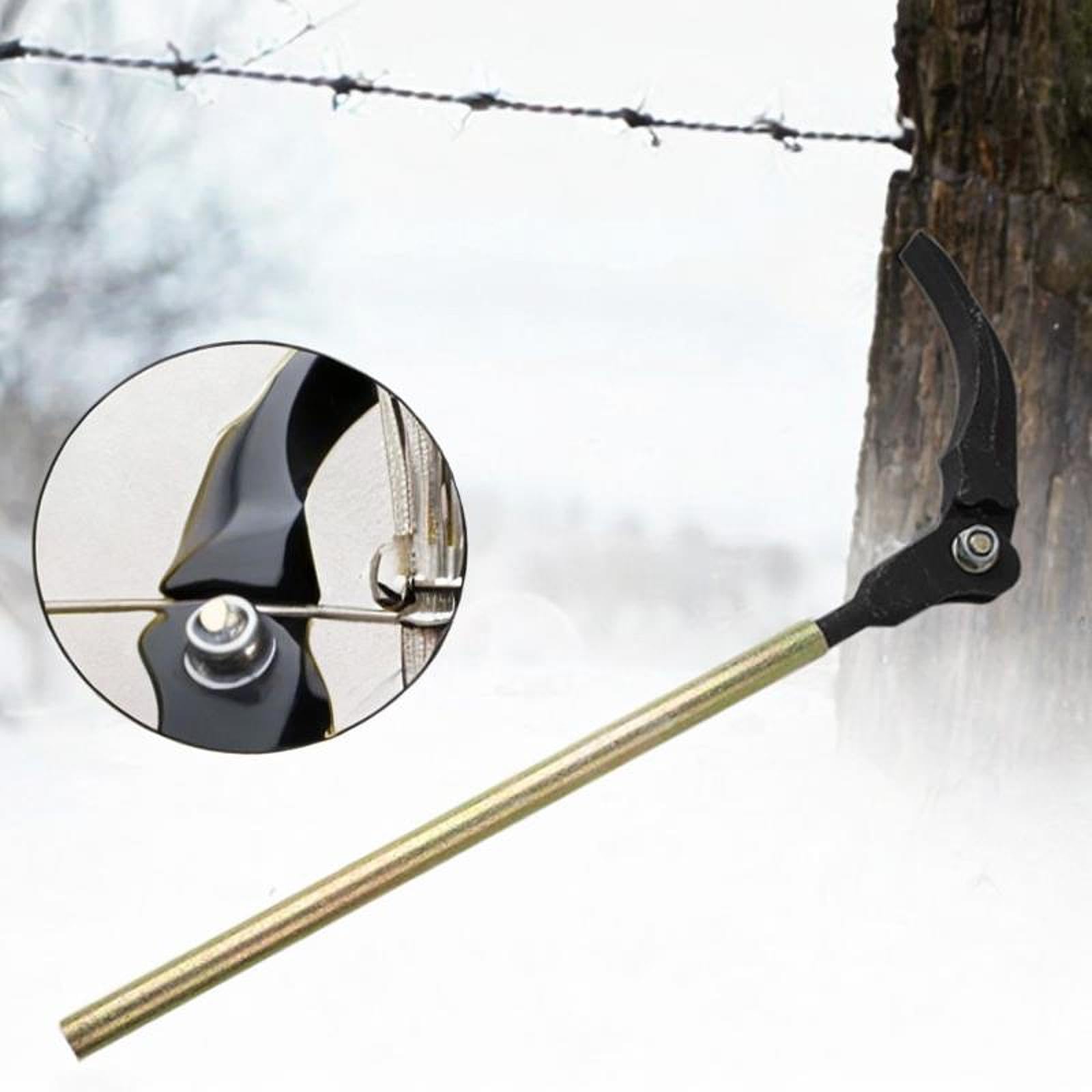 Tensor de alambre para valla de mango largo para granja, herramienta de valla de alambre suave y de púas, para valla segura, fácil de usar para agricultores y ganaderos