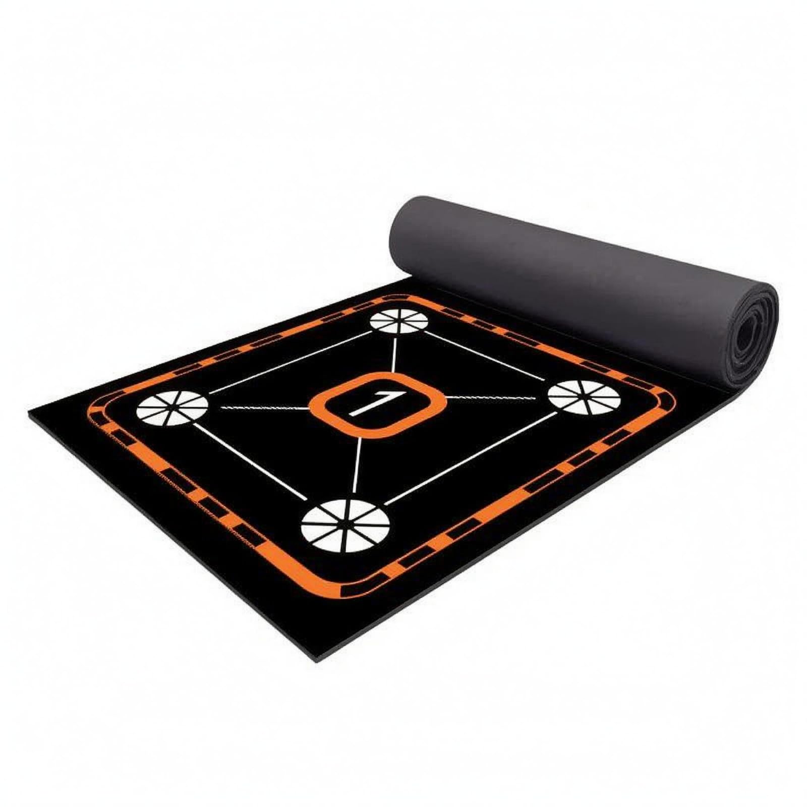Wear-Resistant Agility Training Mat Non-Slip Footwork Training Mat Quick-Drying Sports Gear Water-Absorbing for Stepping Exercises, Org-wht - 2-6-Grid-image-47
