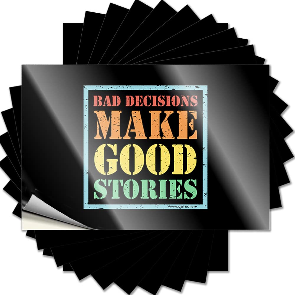 Restroom Accessories Student Decals - Bad Decisions Make Good Stories Case Waterproof Vinyl Sticker(6X9CM)