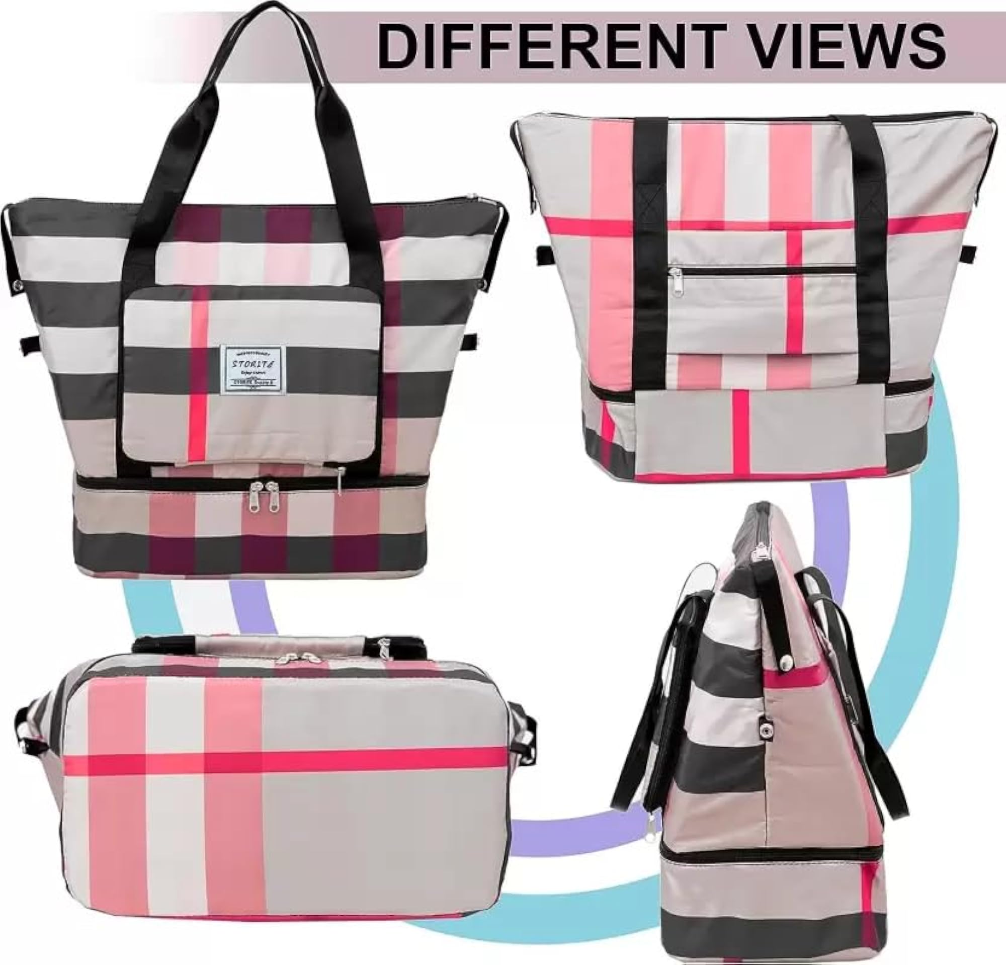 41 L Hand Duffel Bag, Nylon Foldable Travel Duffle