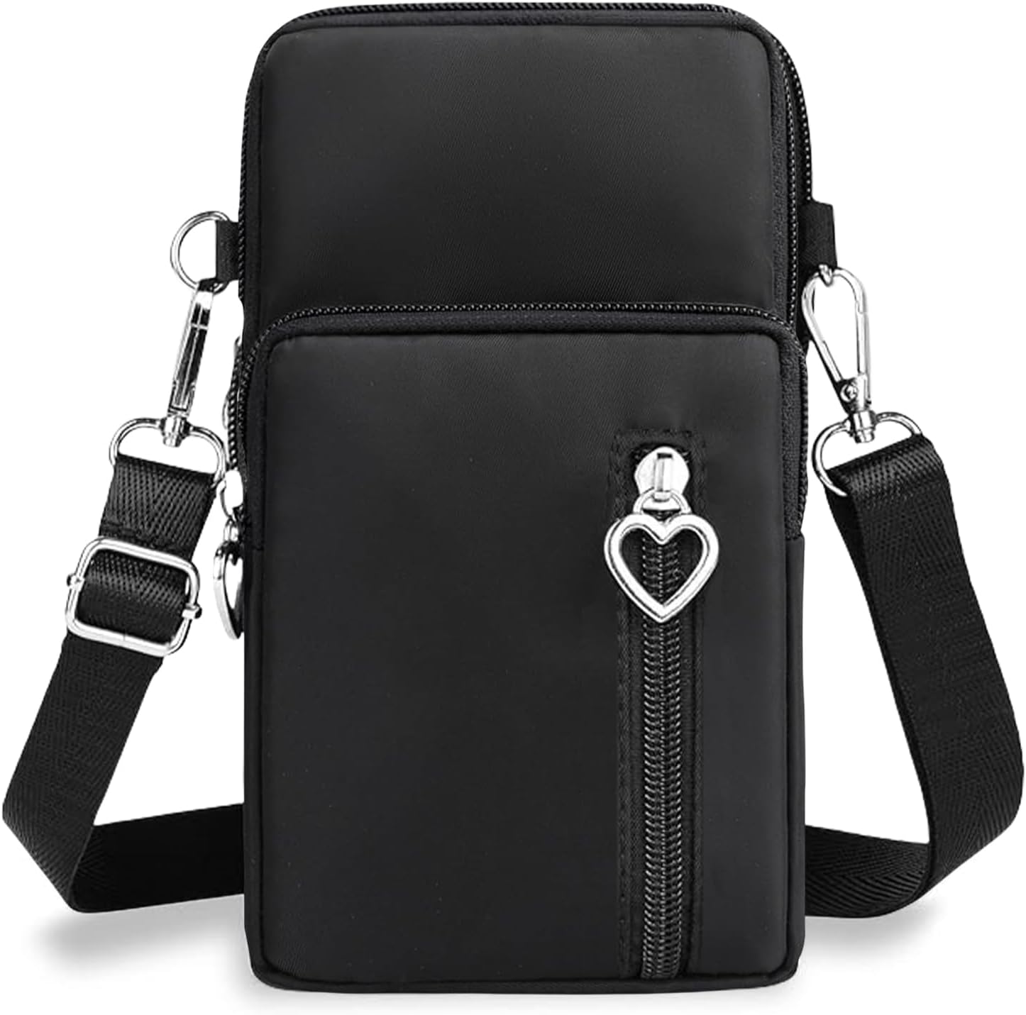 Women Crossbody Phone Bag, Nylon Mini Crossbody Shoulder Bag with Detachable Adjustable Straps, Cellphone Purse Armband with Headphone Port for cellphones under 7 inches