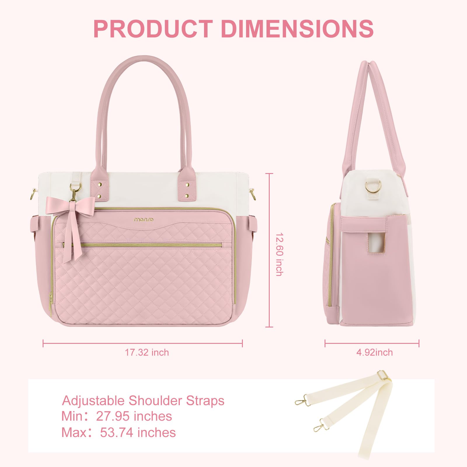 MOSISO Torby nauczycielskie dla kobiet, torba na ramię ze skóry PU 39.6 cm