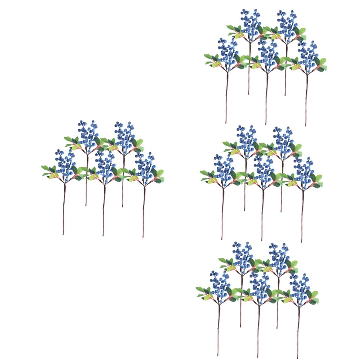 DECHOUS 20piezas Artificiales De Acebo para Decoración Navideña Ramas De Falsa para Adornos De Árbol De Navidad y Manualidades