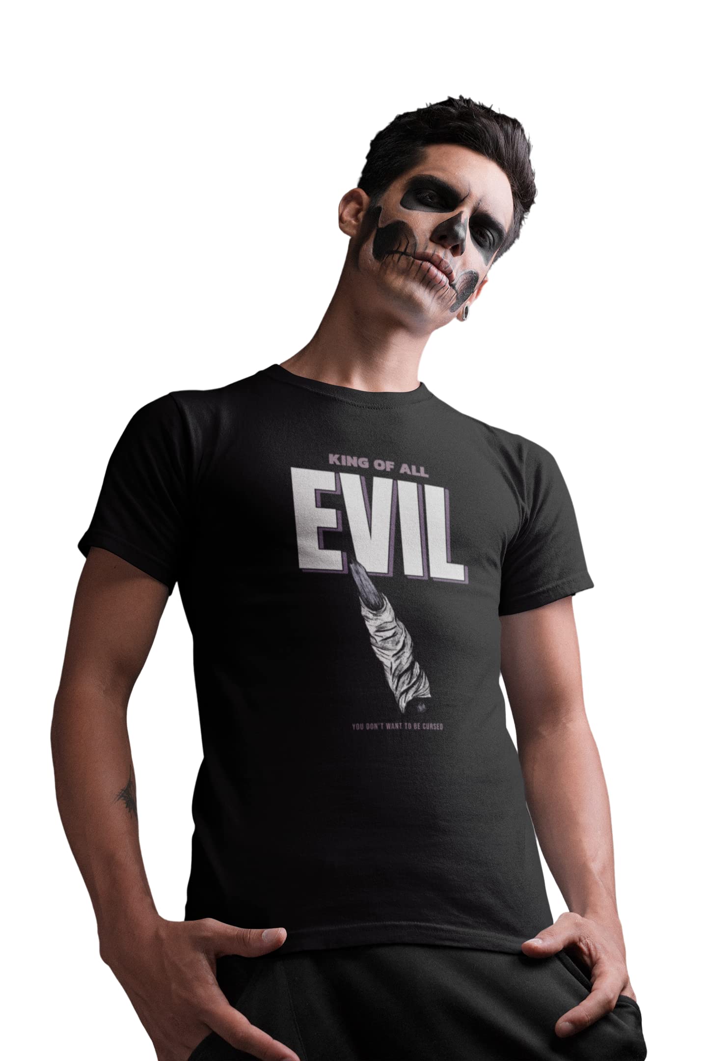 Anime Graphic Cotton T-Shirt – 180 GSM Bio-Wash – Half Sleeves Unisex Tee – Otaku Gift – Evil