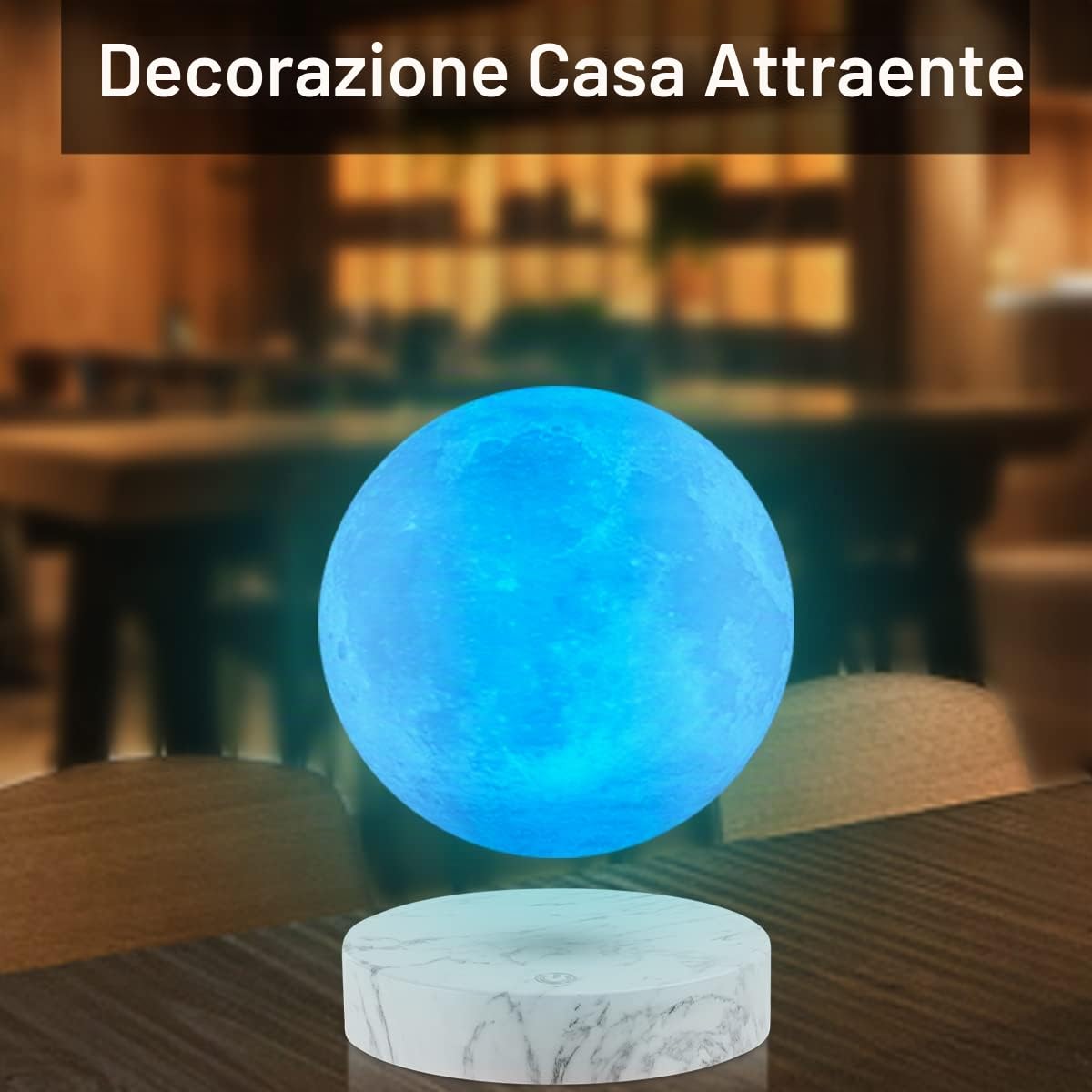 Magnetico levitante lampada lunare, 16 colori Remote Floating Moon Lamp -3D Stampato Levitazione Mood Light Camera da letto Casa Nigh Light Gadgets creativi