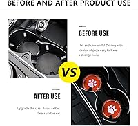 Vista 5 de Kewucn Bling Paw Car Cup Holder Coaster, 2 PCS Non-Slip Auto Cup Coasters, Shiny Crystal Rhinestone Insert Decorative Cup Mat, Universal Vehicle