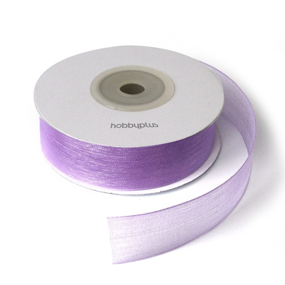 25 Yards Full Reel 20mm Organza Ribbon. Scrapbooking, Gift Wrapping, Home Deco. 22meter (OGZ#430-Lilac)