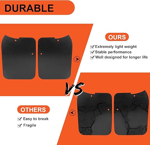 Miniatura 4 de ECOTRIC Aletas de barro compatibles con Toyota Tacoma 1995-2004 4x4 Prerunner con ruedas de 6 lengüetas, 4 guardabarros guardabarros protector