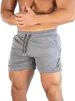 Short esportivo masculino de corrida respirável leve atlético para treino com bolsos