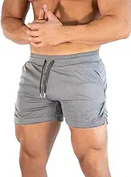 Short esportivo masculino de corrida respirável leve atlético para treino com bolsos