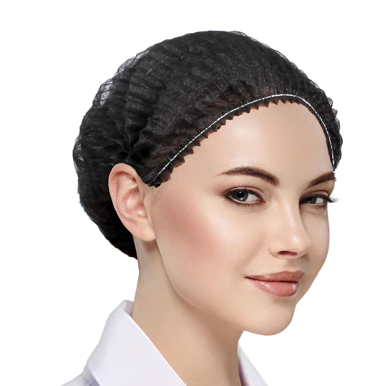 200 BLACK Disposable Nonwoven Bouffant Caps, Hair Net, Cape For Hospital, Salon, Spa, Catering, Laboratories, Dust-free Workspace. (BLACK) (B0BYKCMG87) Amazon Price History, Amazon Price Tracker