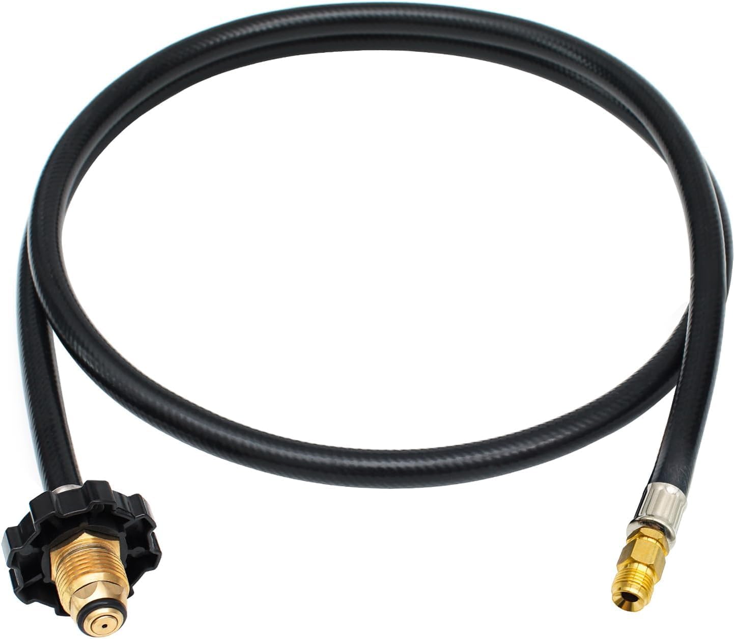 5FT RV Propane Extension Tank Hose POL x 1/4" Inverted Male