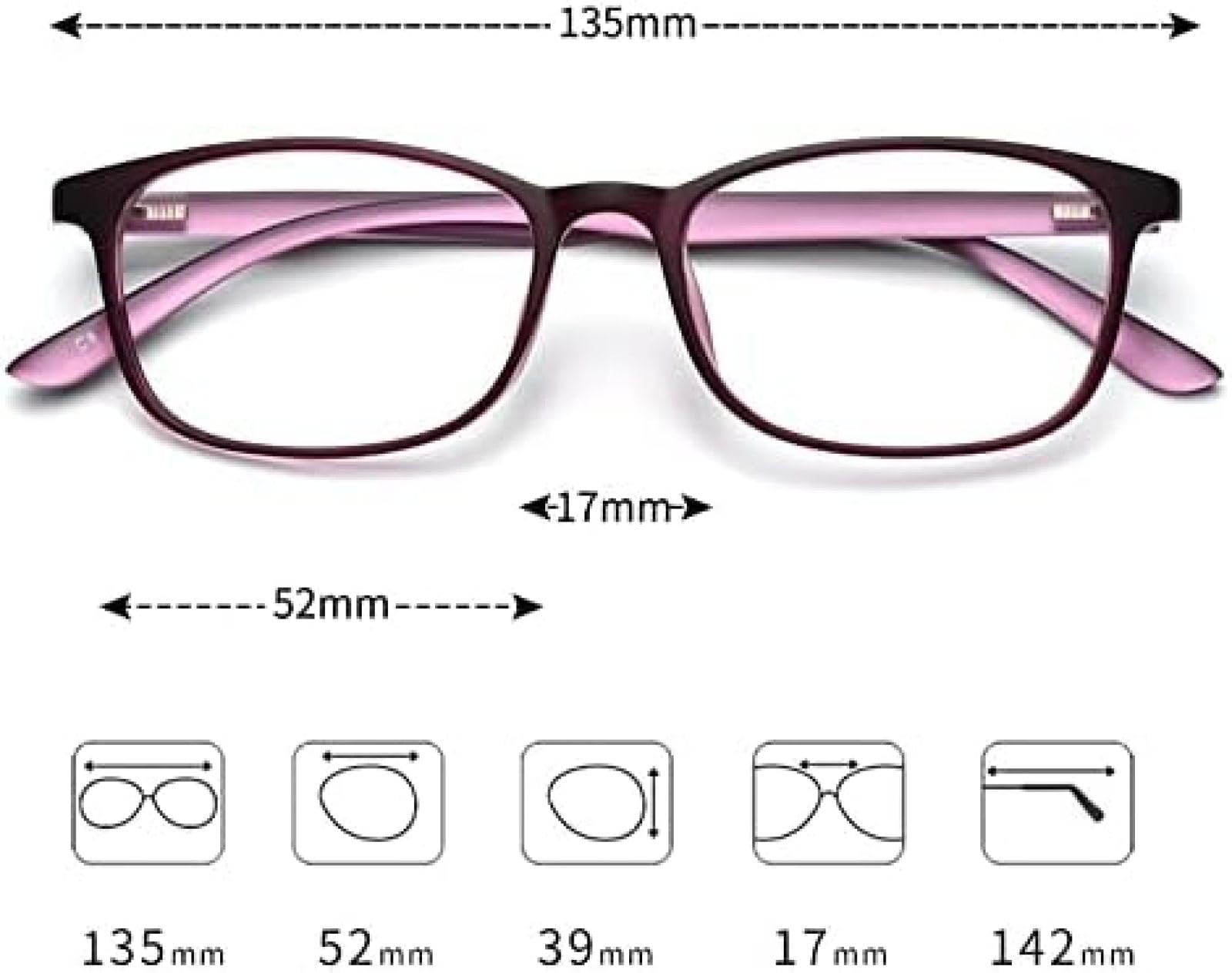 Okulary Do Czytania Dla Kobiet, Okulary Przeciw Przemęczeniu Oczu Okulary Anty-uv Starczowzroczność, Okulary Fotochromowe Czytniki Wieloogniskowe Prostokątna Ramka Okulary Komputerowe,Czarny,+1,5,