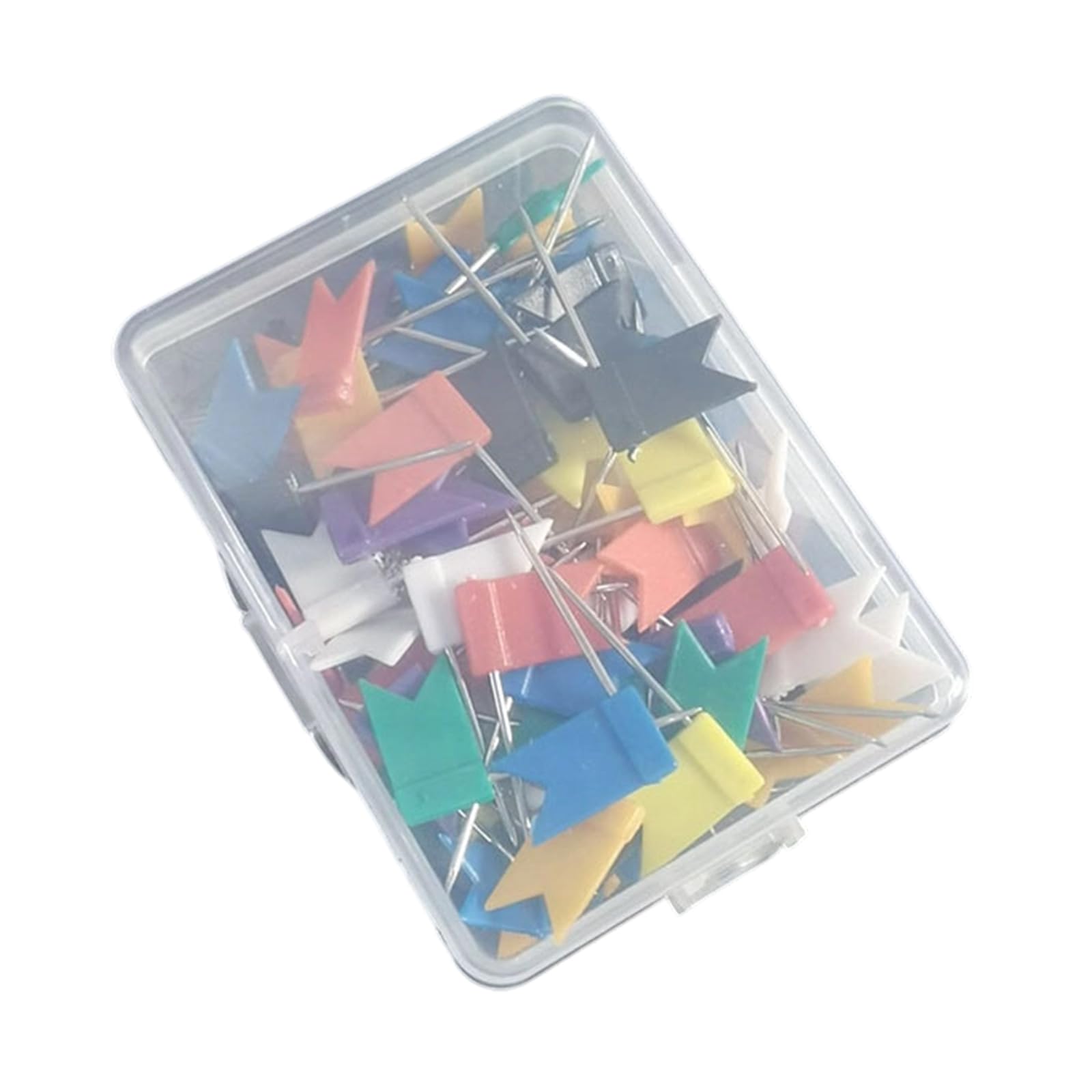 MHADBKH 50 Pcs Flag Pin Push Pins Thumb Tacks Decorative Pushpins Colorful Notice Board Pin for Map Thumb Tacks Push