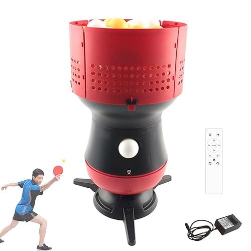 Portable Table Tennis Robot Trainer - Remote Control Automatic Launcher,
