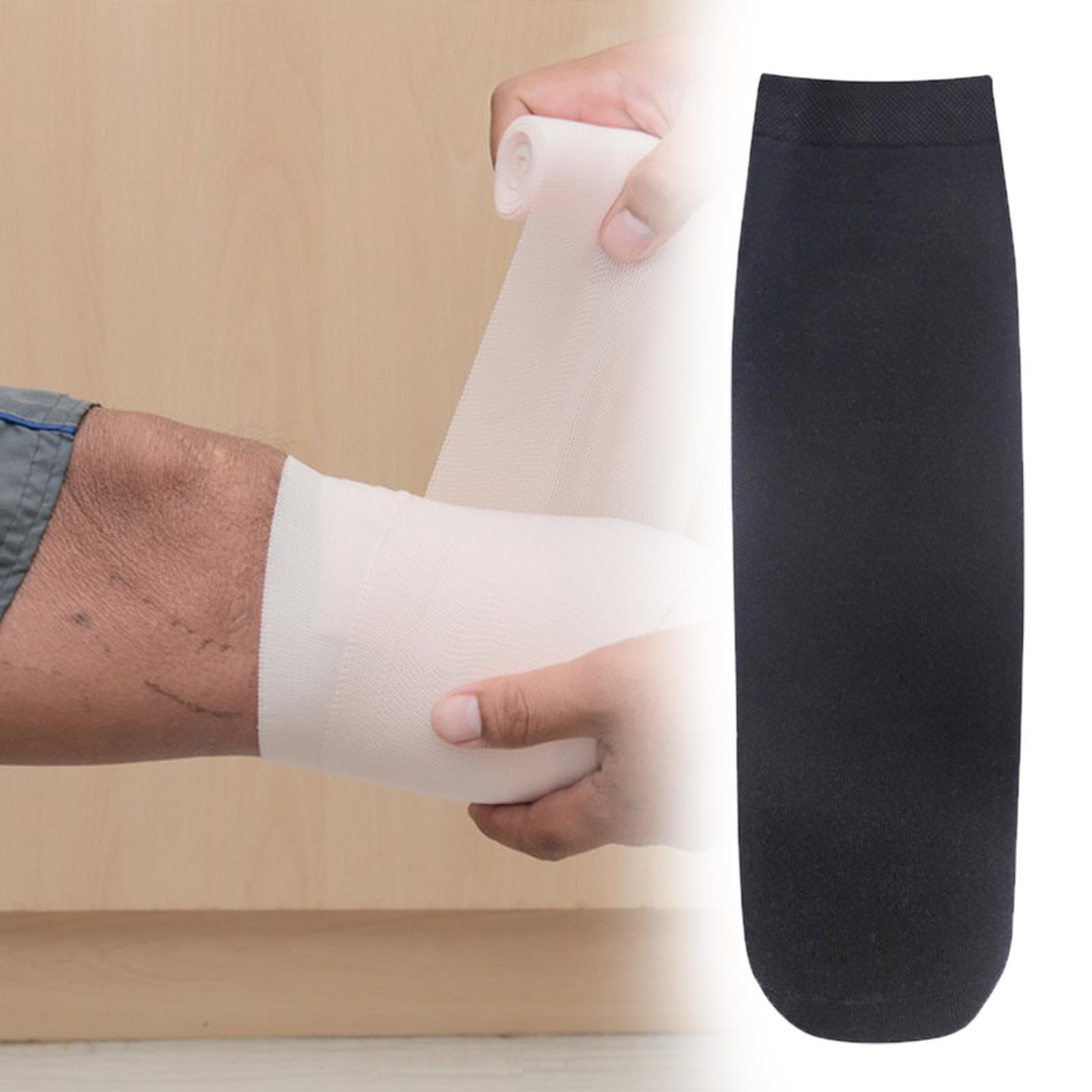 Generic Calza Protesica per Amputati con Tessuto Gel E Fodera Traspirante Protezione Moncone Gamba Elastico Morbido E Anti Usura Adatta a Casa E Attività All', come descritto, L