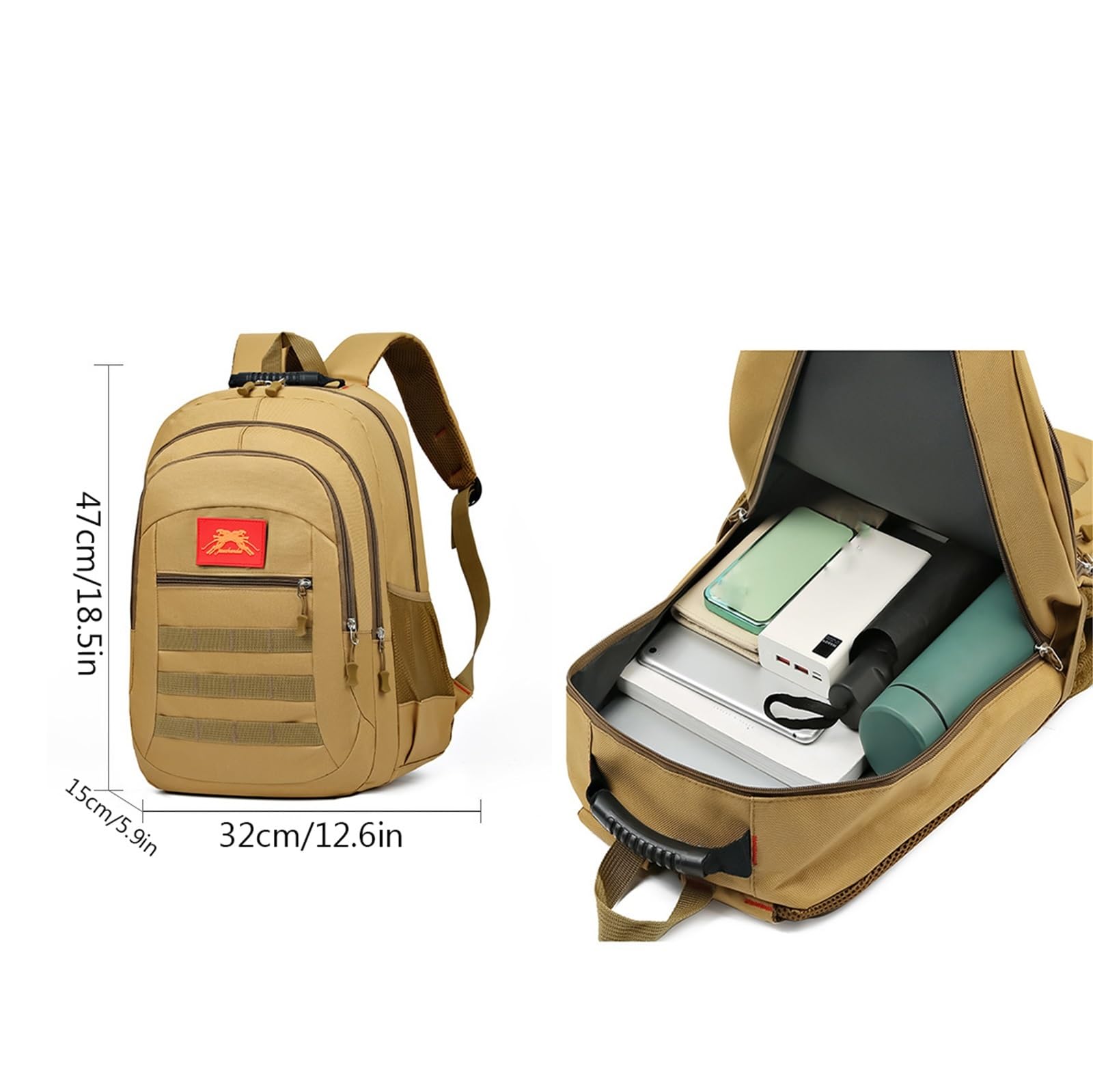 Wojskowy Plecak Taktyczny, Lekki Plecak Turystyczny Trekking 20-35l Swobodny Oddychający, Plecaki Sportowe, Wodoodporne, Do Wędrówek, Wspinaczki, Na Zewnątrz, Podróżowania(Black camouflage)