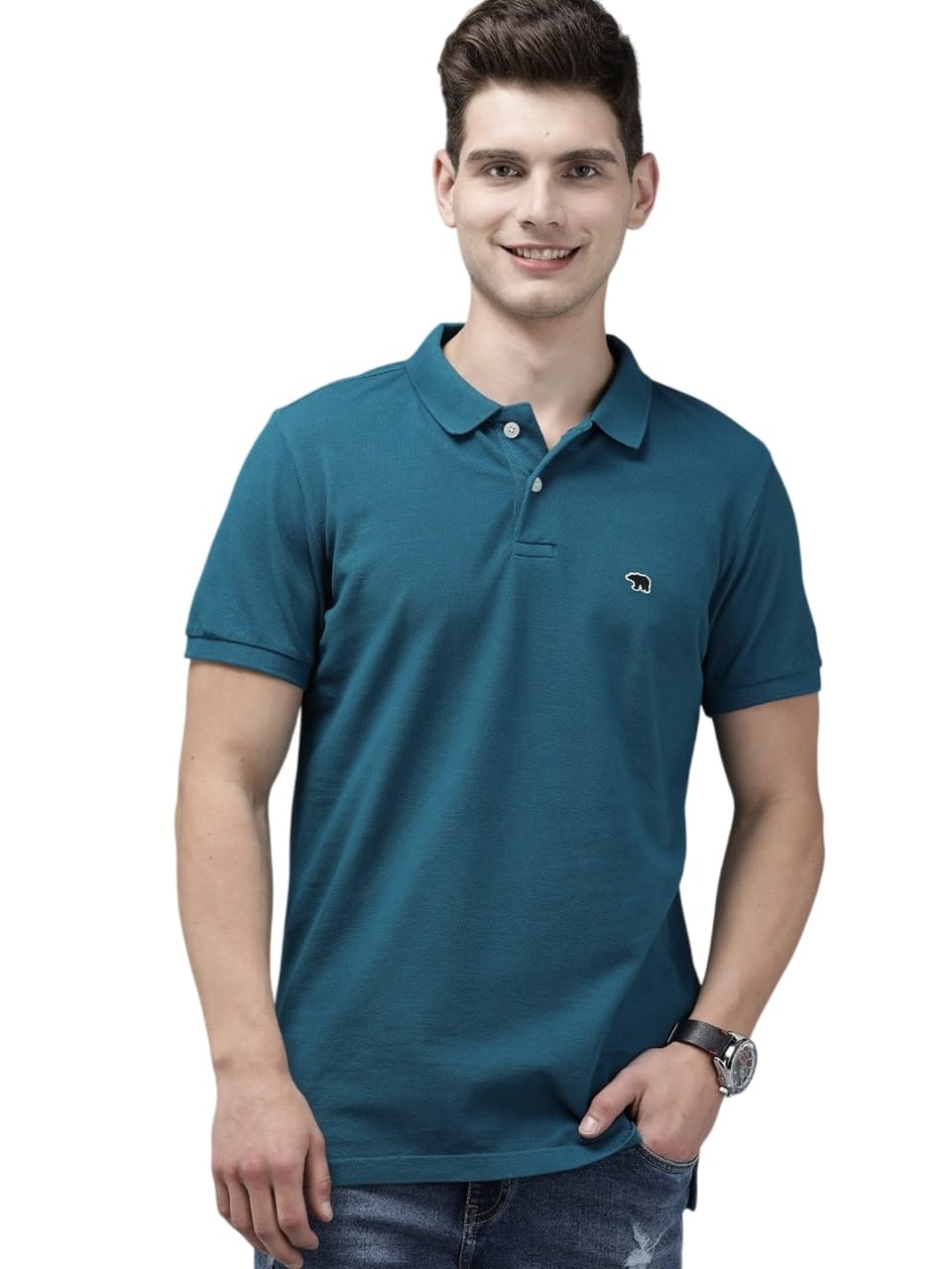 the bear house Men Solid Slim Fit Core Polo-picture-11