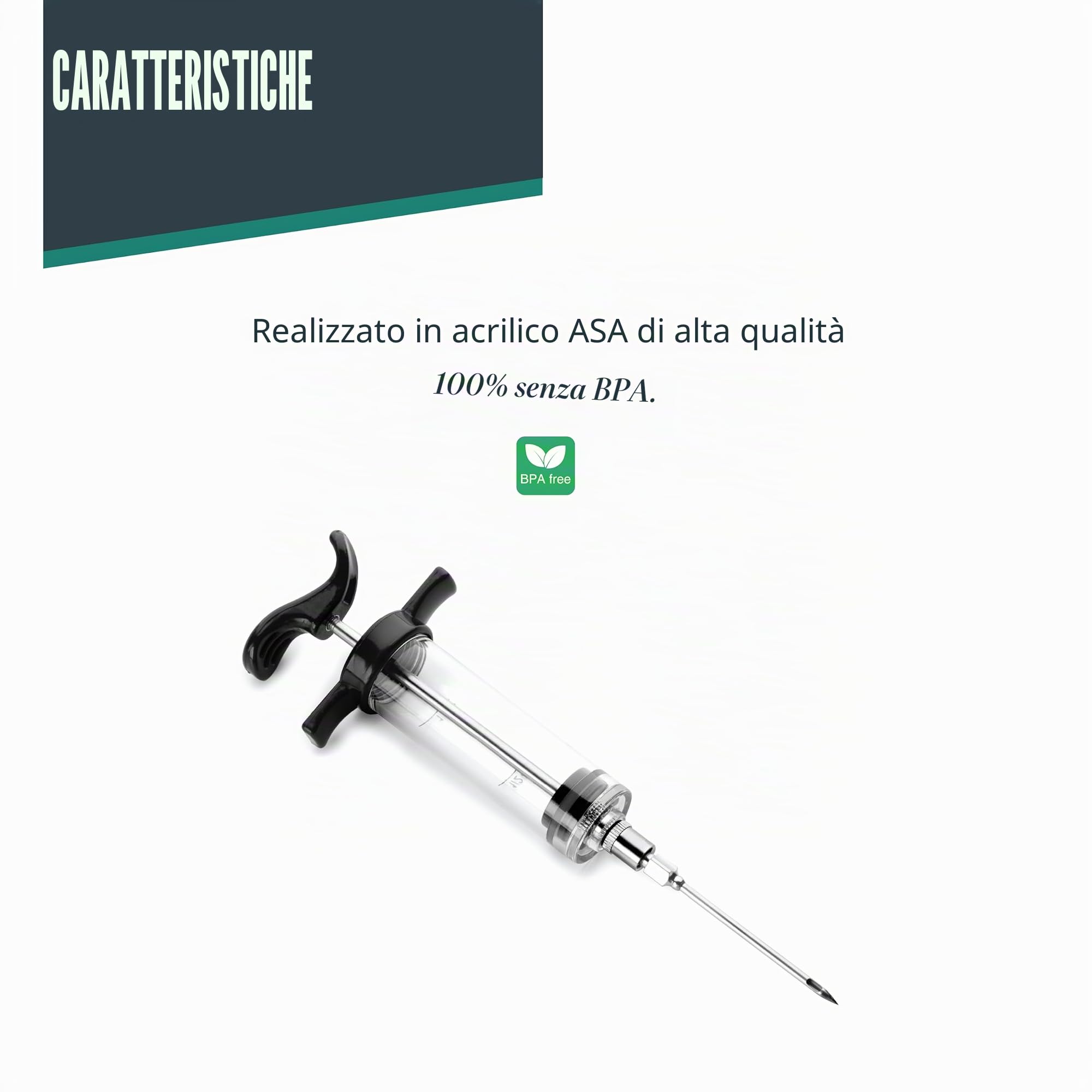 Lacor Siringa da cucina 30 ml Senza BPA Lavabile in lavastoviglie