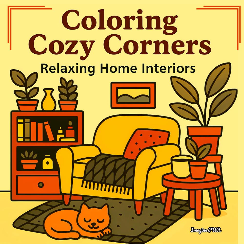 Coloring Cozy Corners- Relaxing Home Interiors