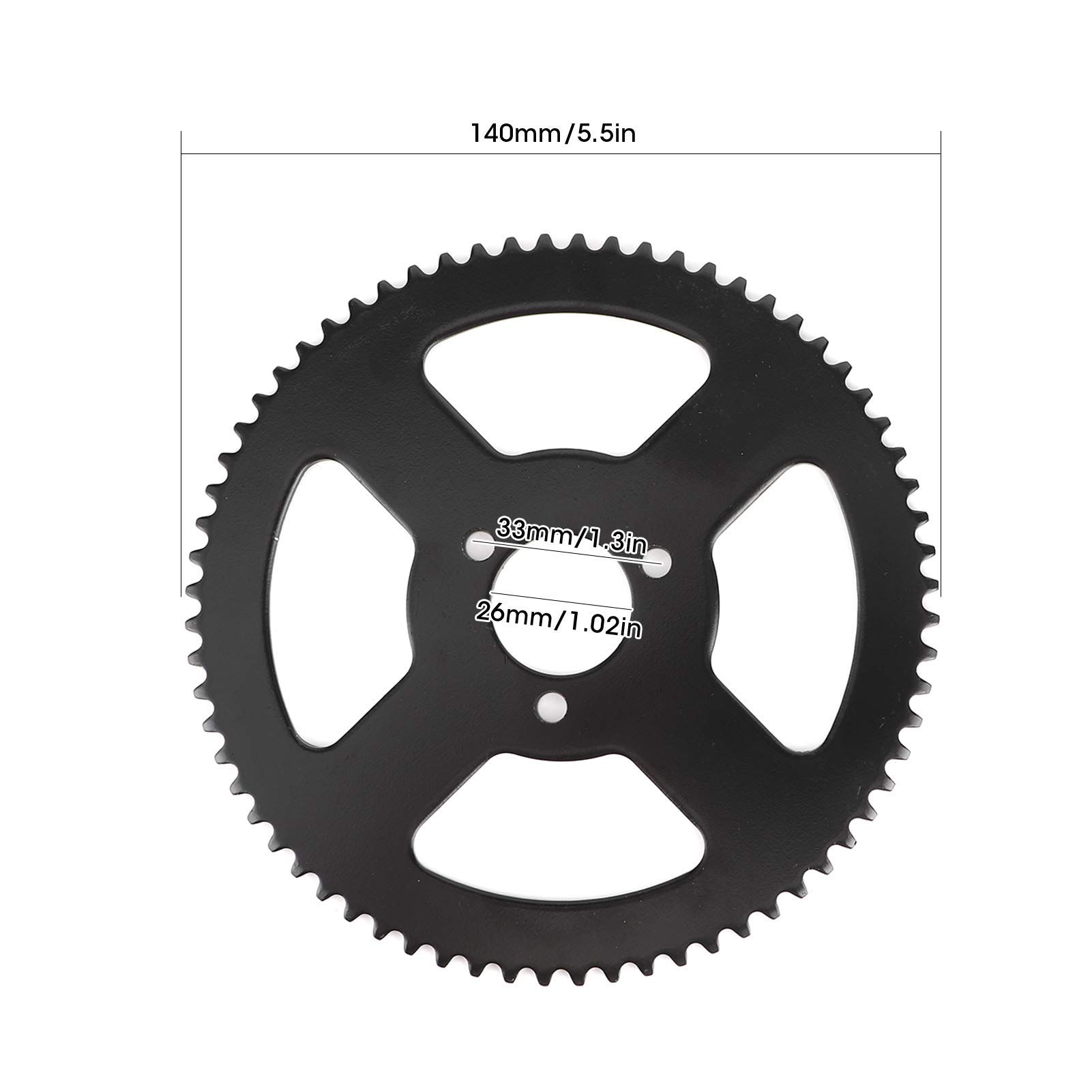 Mini Moto Catene, 25H Catena 144 Maglie Pignone Albero a 2 Tempi per Mini Moto Elettrica Pocket Bike ATV Quad Accesso, Diametro del Pignone Circa 5,5 pollici