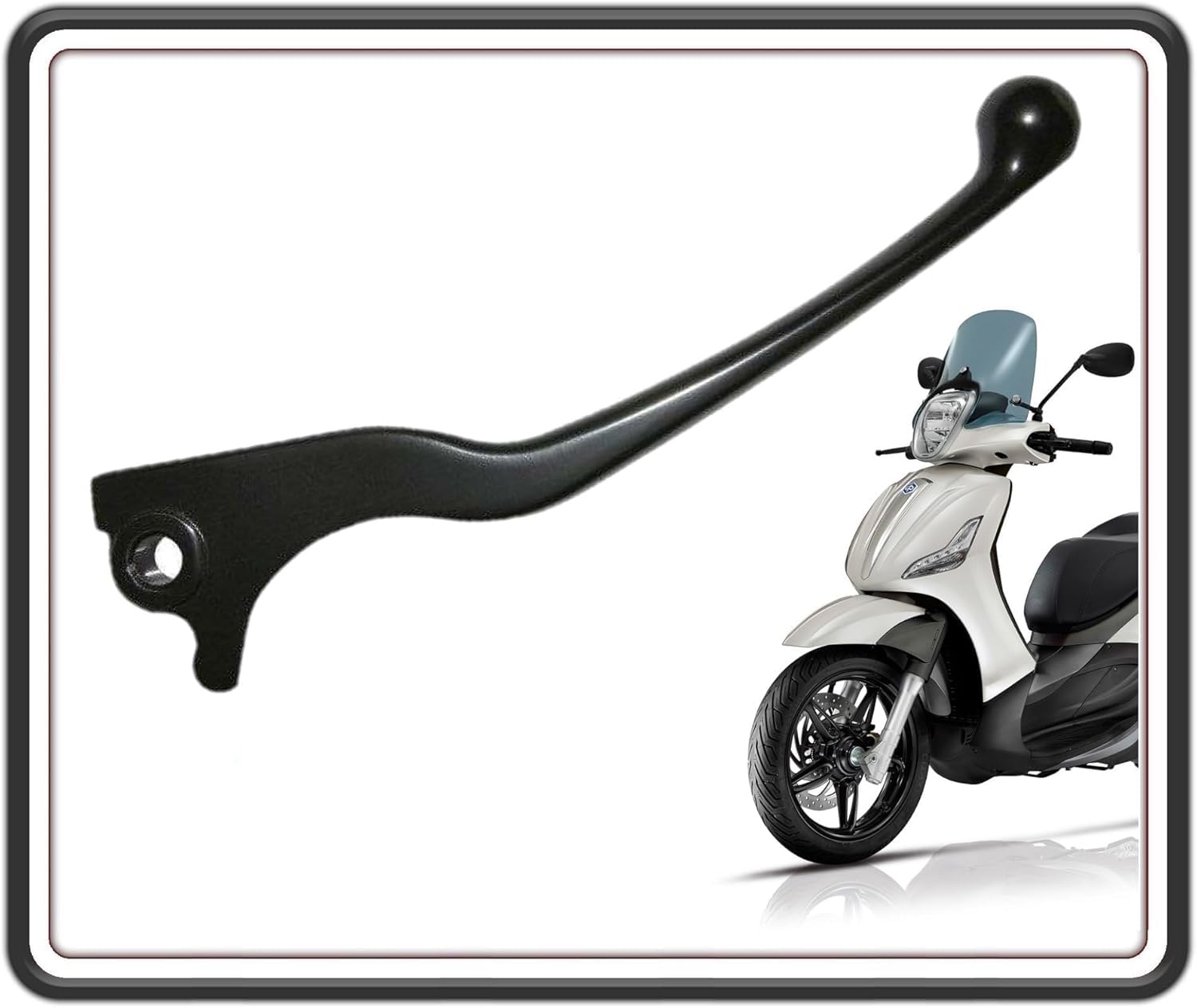 Piaggio LEVA NERA FRENO POSTERIORE LATO SINISTRO SX O ANTERIORE LATO DESTRO DX BEVERLY 300 (2016-2020) - BEVERLY 350 TUTTE LE VERSIONI X10 125 350 500 ORIGINALE 668417