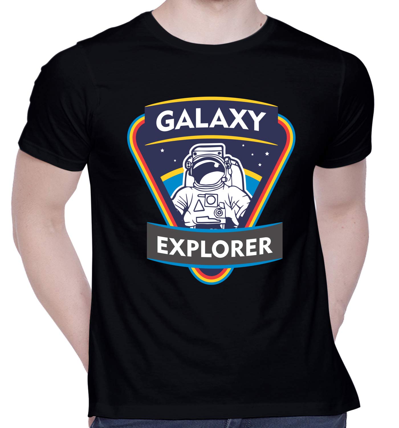 Graphic Printed T-Shirt for Unisex Galaxy Explorer Tshirt | Casual Half Sleeve Round Neck T-Shirt | 100% Cotton | D00675-39