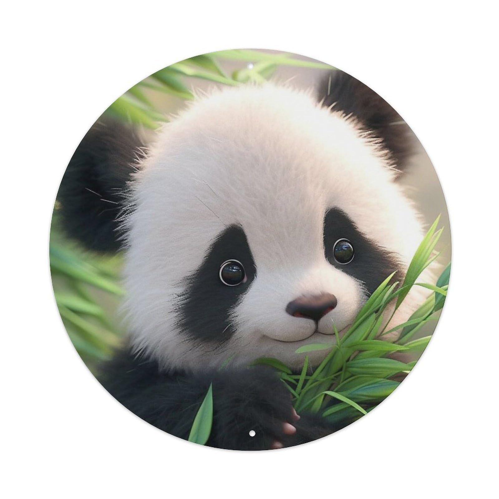 Cute Qinling Giant Panda Animal Metal Tin Sign