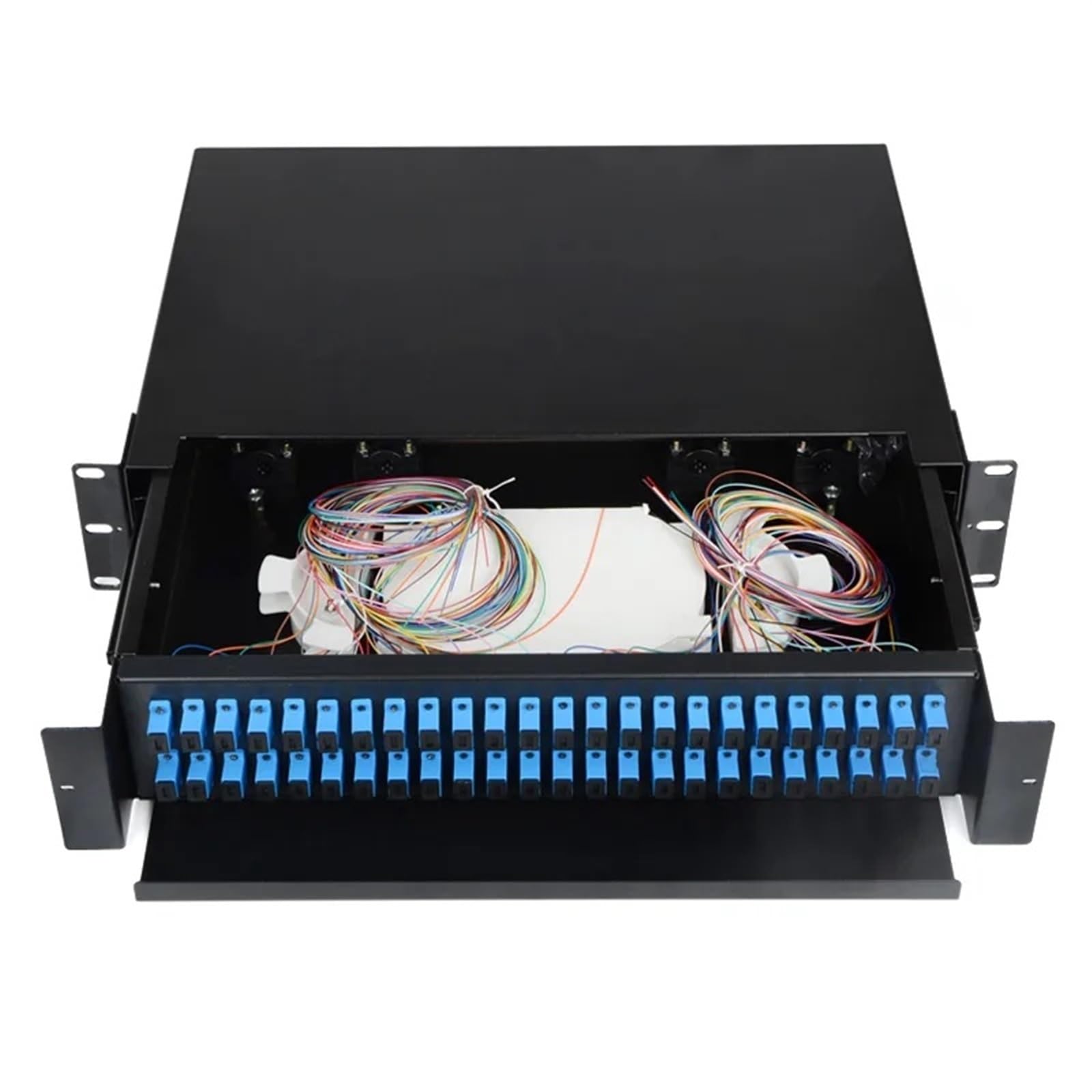 Panneau de Brassage de Fiber de boîte à bornes de Fiber Optique de 48 Ports SC FC LC Pigtail ODF 2U 48 multimode monomode(48 Core SC A SM)