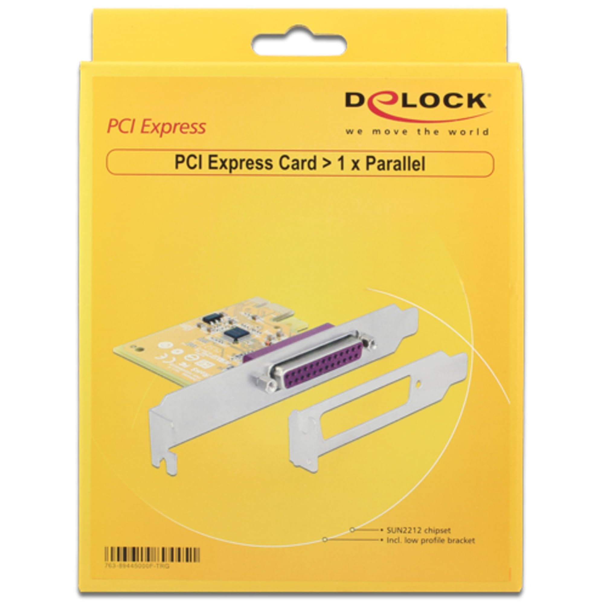 Delock PCIe x1 Parallel 1x incl. Low Profile Slotblech