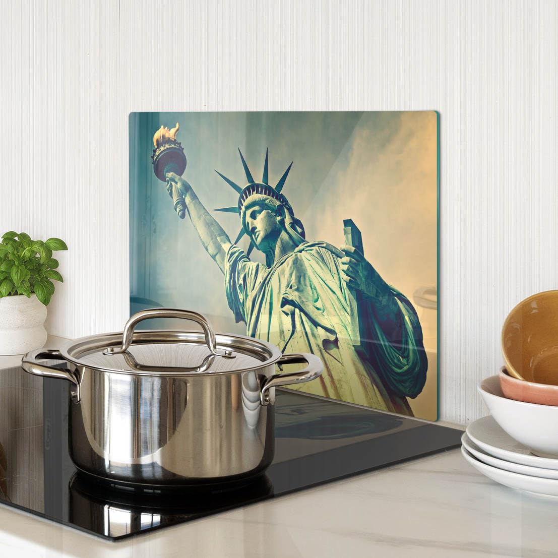 Cristal para cortar en la cocina 40x30 cm Estatua de la Libertad
