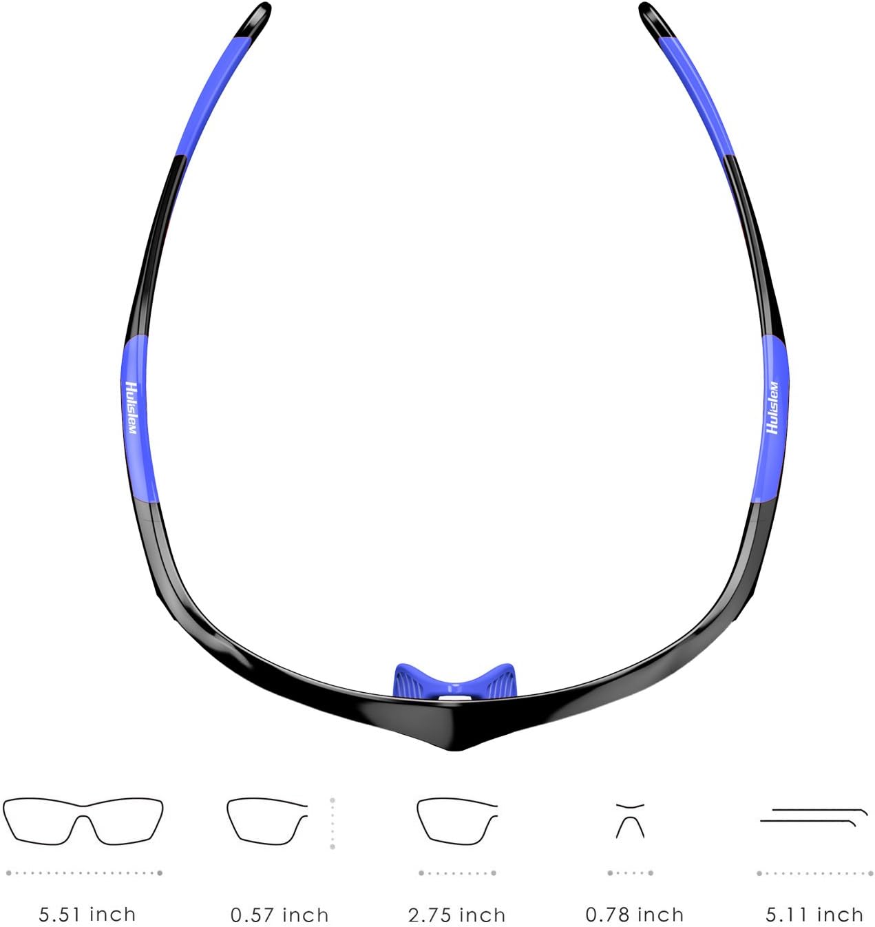 Blade Sport Polarized Sunglasses Sunglasses For Men Women Mens Womens Running Golf Sports - Image 4