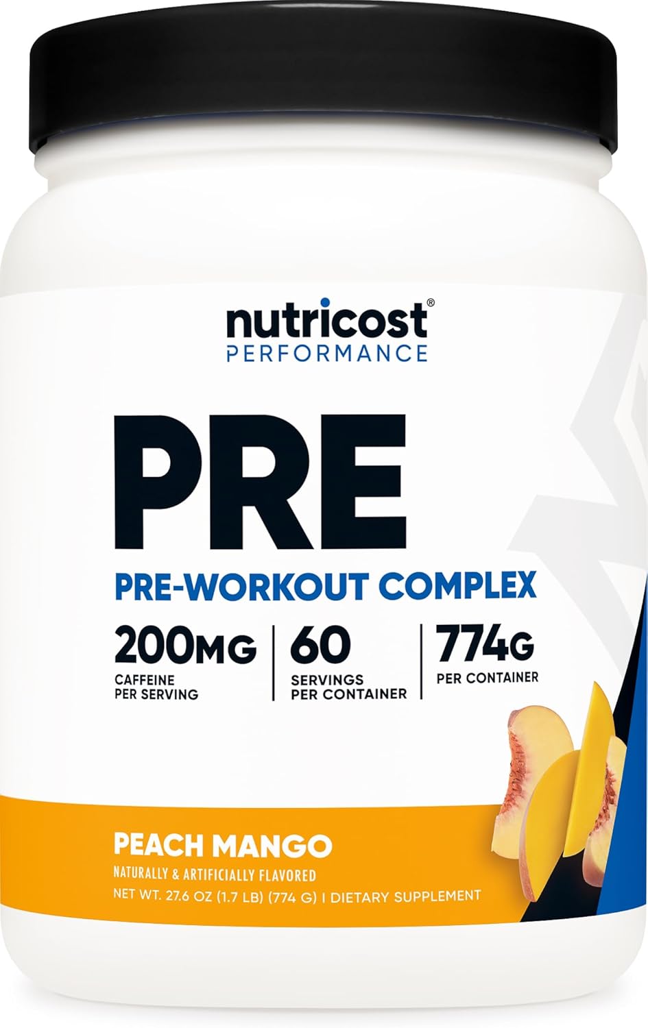Nutricost Pre-Workout Complex Powder (60 Servings, Peach Mango) – Pre-Workout Supplement with Beta-Alanine, Taurine & Amino Acids Nutricost Pre-Workout Complex Powder (60 Servings, Peach Mango) – Pre-Workout Supplement with Beta-Alanine, Taurine & Amino Acids