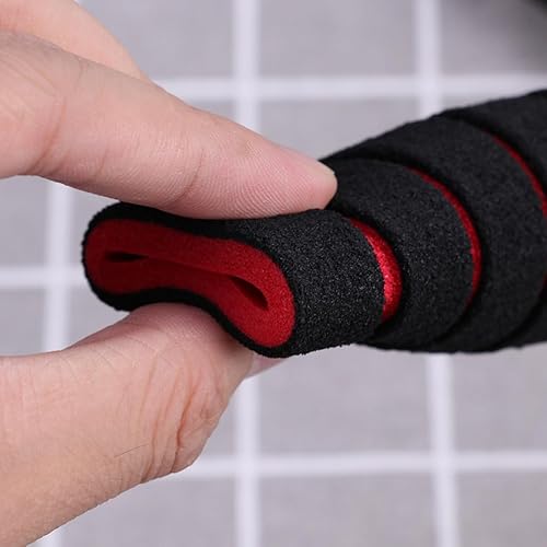 Miniatura 7 de INOOMP 2 pares de accesorios de carreras rojo para barra antideslizante de agarre de la mano crucero bicicleta motocicleta montaña suministros