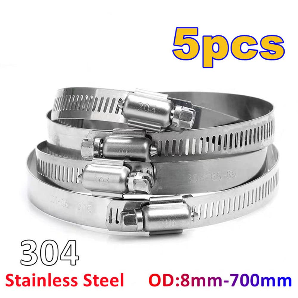 sztuk 8mm-700mm zaciski do rur Heavy Duty ze stali nierdzewnej zaciski do węży paliwa samochodowego zaciski do rur węża napęd ślimakowy, 289,311mm