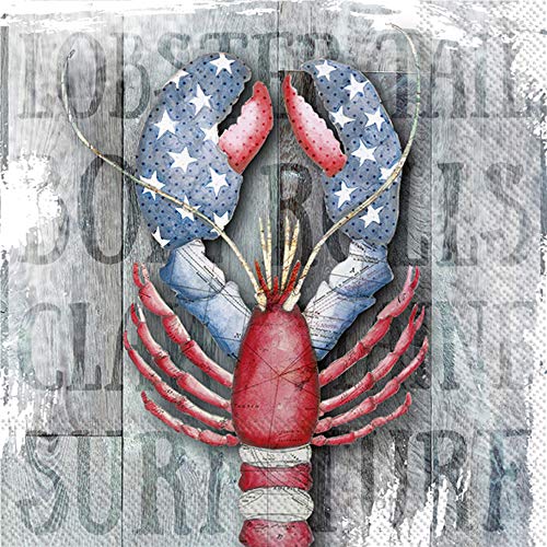 Set of 2 Individual Decoupage Paper Party Napkins OCEAN SHORE COLLAGE Watercolor Decor Luncheon Napkins for a Birthday holiday, Wedding, Cocktail Party