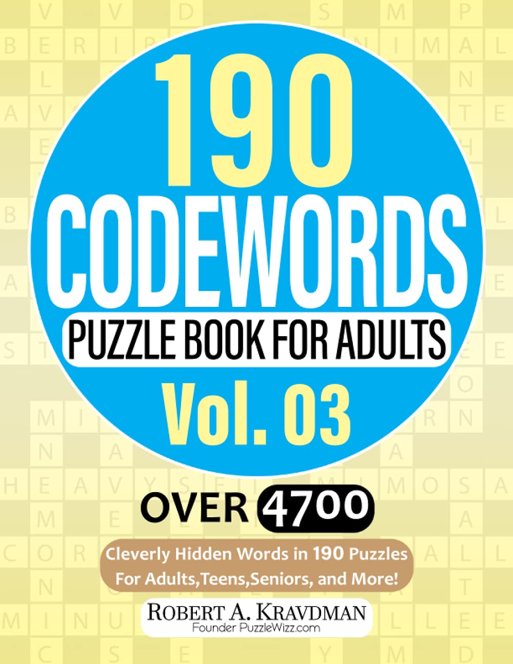 190 Codewords Puzzle Book For Adults (Vol 03): Large Print Codeword Books For Adults, Teens, Seniors, and More!
