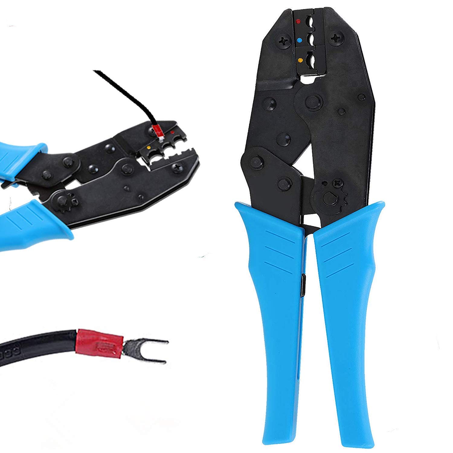 Buy Insulated Wire Crimper,LX30J Ratchet Crimping Tool Pliers Crimps