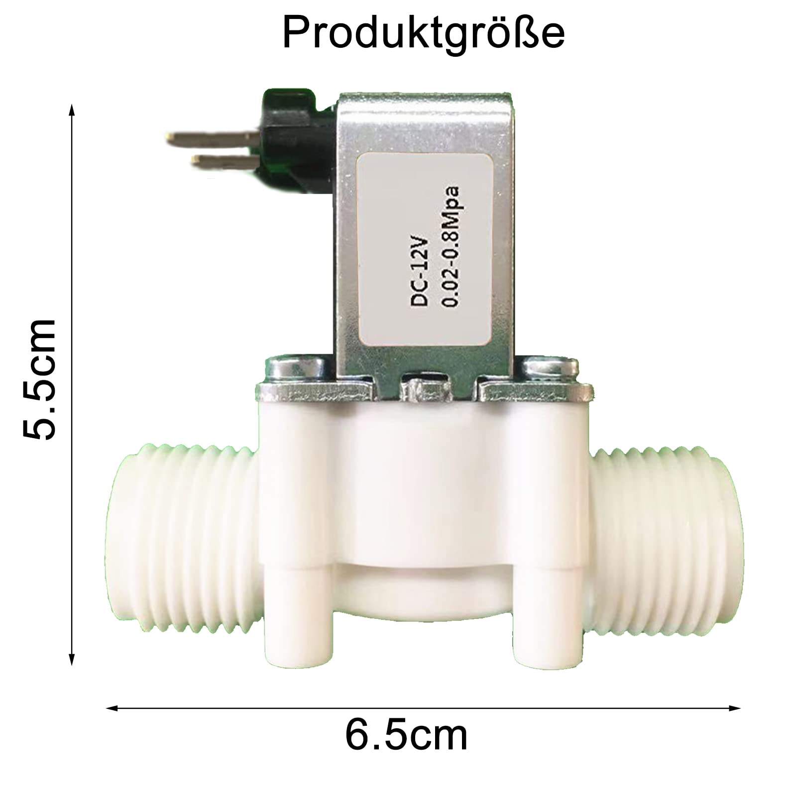 2 zawory wodne 12 V DC zawór elektromagnetyczny 12 V NC zawór elektromagnetyczny, G1/2" zawór magnetyczny do doprowadzania wody Quad gwint zewnętrzny G1/2 wlot wody ciśnieniowej zawór magnetyczny do