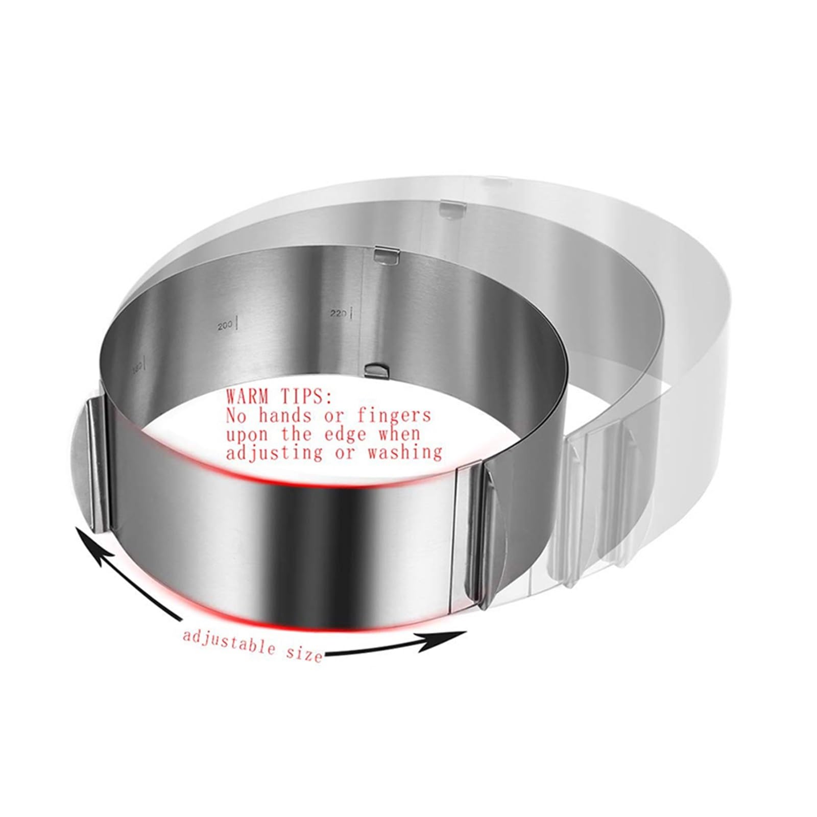 Anillas para Reposteria Molde de Anillo Mousse Acero Inoxidable Ajustable for Hornear Pasteles(Rectangle Cake Mold)